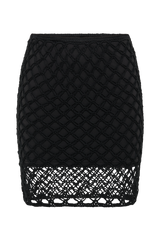 Braelyn Knit Low Rise Mini Skirt - Black