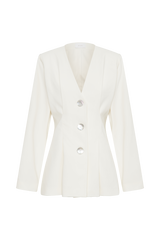 Kendall Balloon Sleeve Jacket - Ivory
