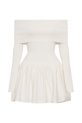 Atlanta Long Sleeve Mini Dress - Ivory