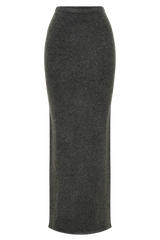 Elise Knit Maxi Skirt - Charcoal Marle