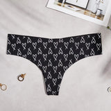 Non-Stained Lady T-Tong Trousers Round Lattice Letter Large-Size Female T-Trousers T-T-T-Pants HZ1208