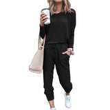 2025 Multi-Color New Women's Loose-Fitting Long-Sleeved Casual Suit HZ1220