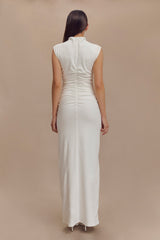 Elliot High Neck Sleeveless Maxi Dress - White