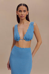 Jadia Crochet Bralette - Cornflower Blue