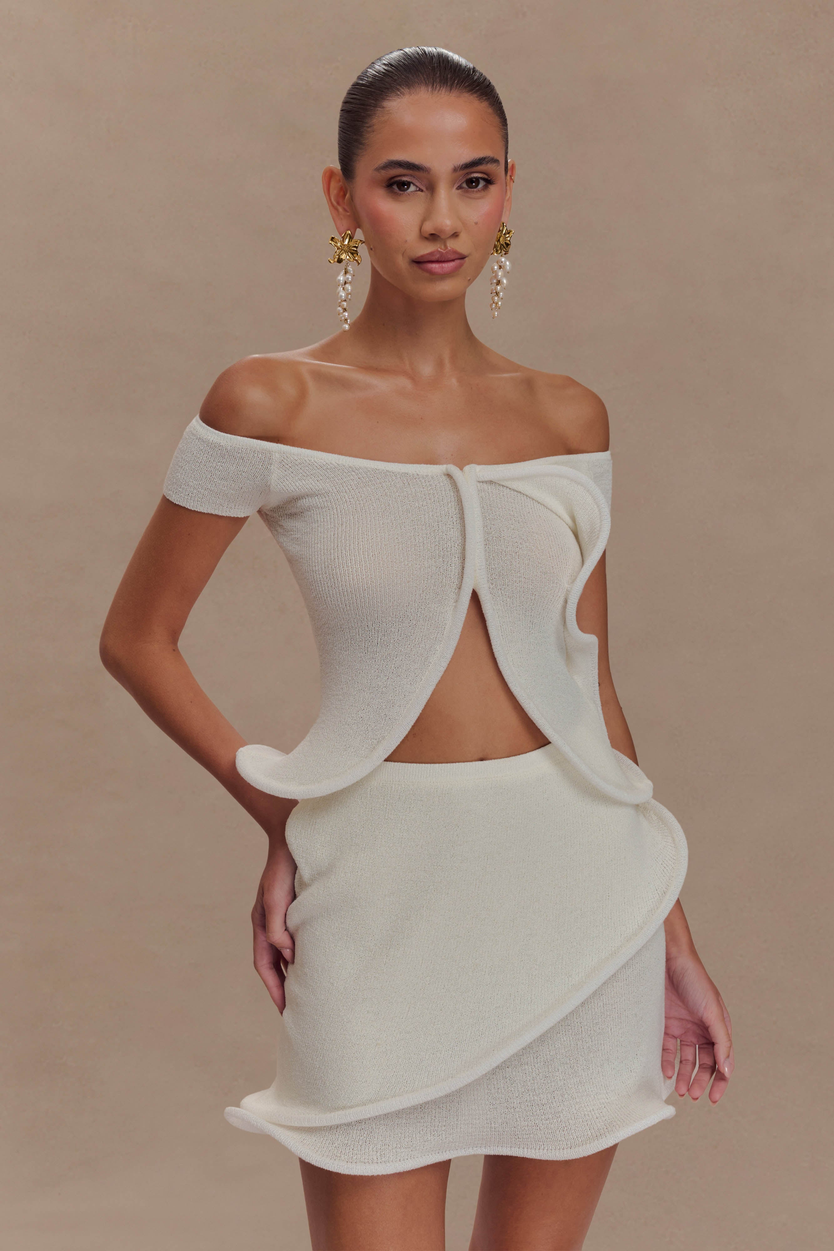 Haisley Knit Mini Skirt - Ivory