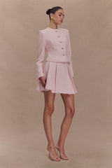 Cleo Boucle Mini Skirt - Powder Pink