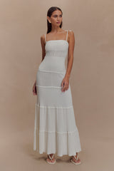 Finley Pointelle Knit Maxi Dress - Ivory