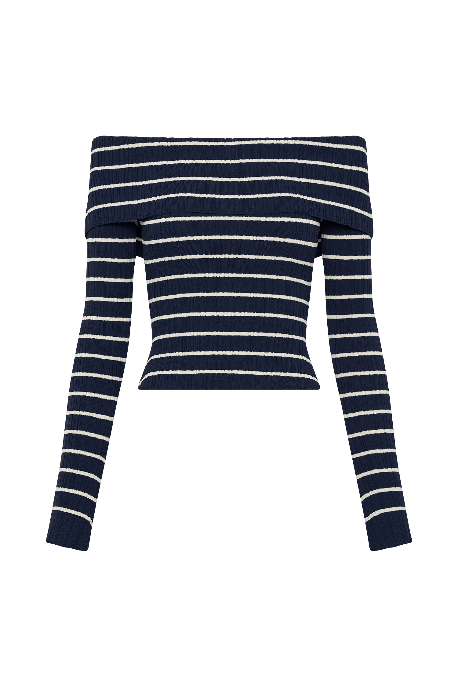 Dominica Off Shoulder Knit Top - Navy