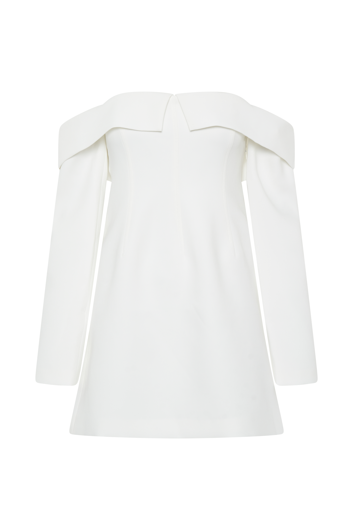 Hugo Suiting Off Shoulder Mini Dress - Ivory