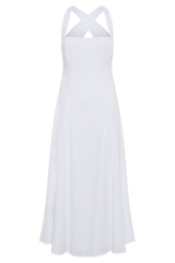 Carabella Cross Back Midi Dress - White