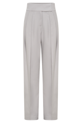 Penelope Pleated High Waisted Pants - Grey