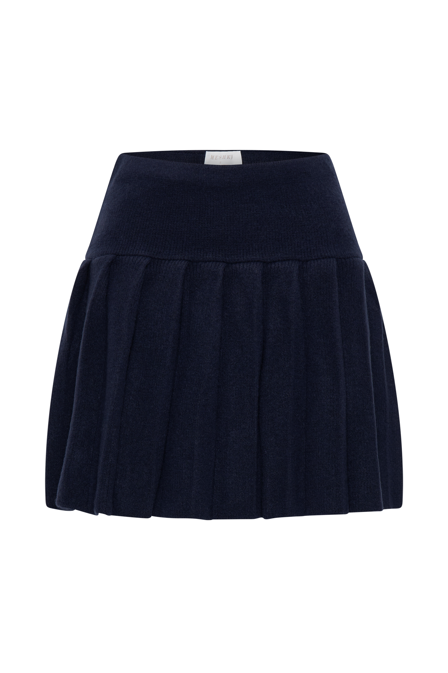 Dionne Pleated Knit Mini Skirt - Dark Navy