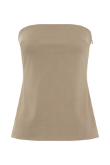 Antonia Strapless Cut Out Top - Mushroom