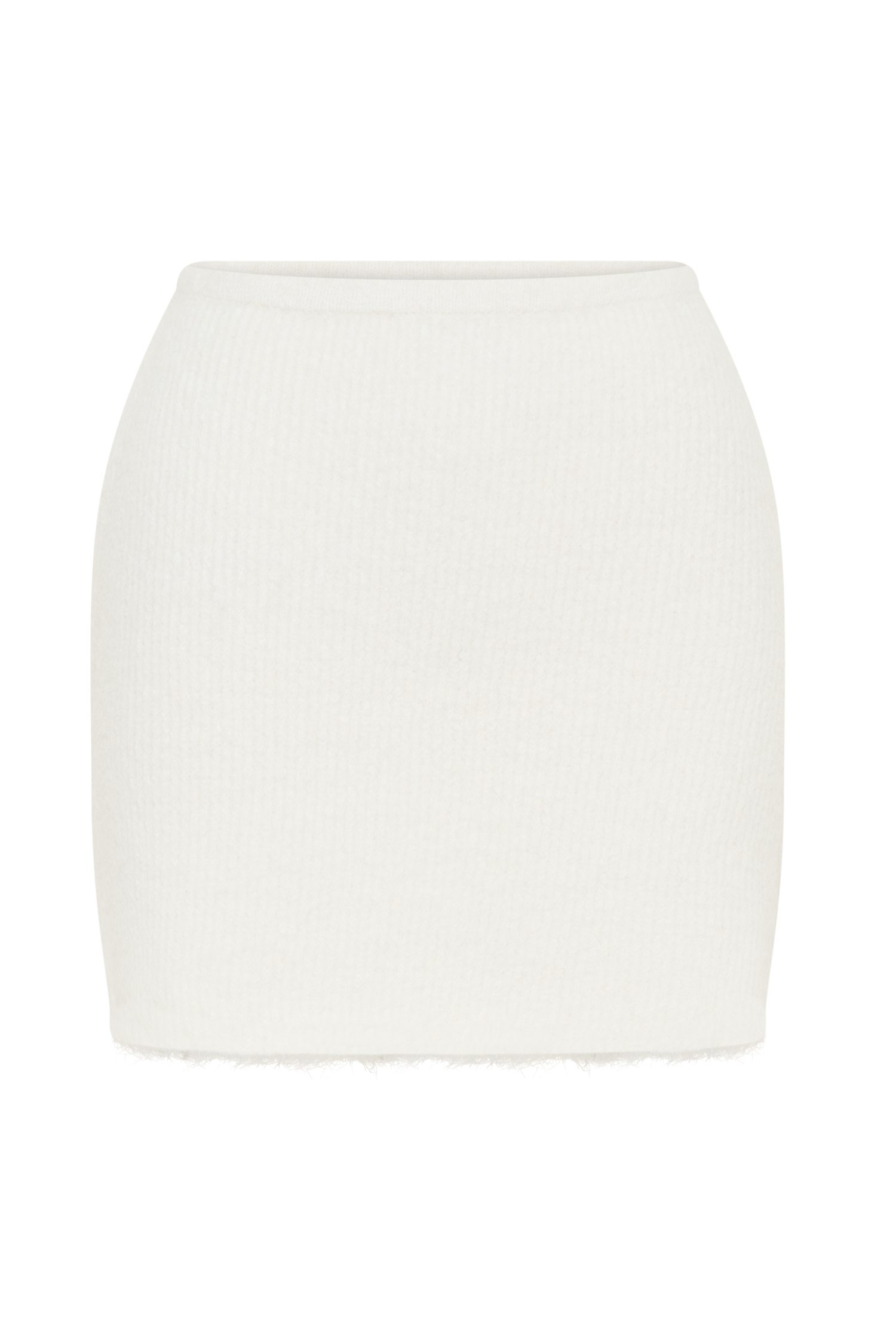 Baxter Fluffy Knit Mini Skirt - Ivory
