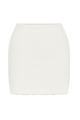 Baxter Fluffy Knit Mini Skirt - Ivory