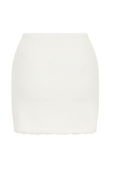 Baxter Fluffy Knit Mini Skirt - Ivory