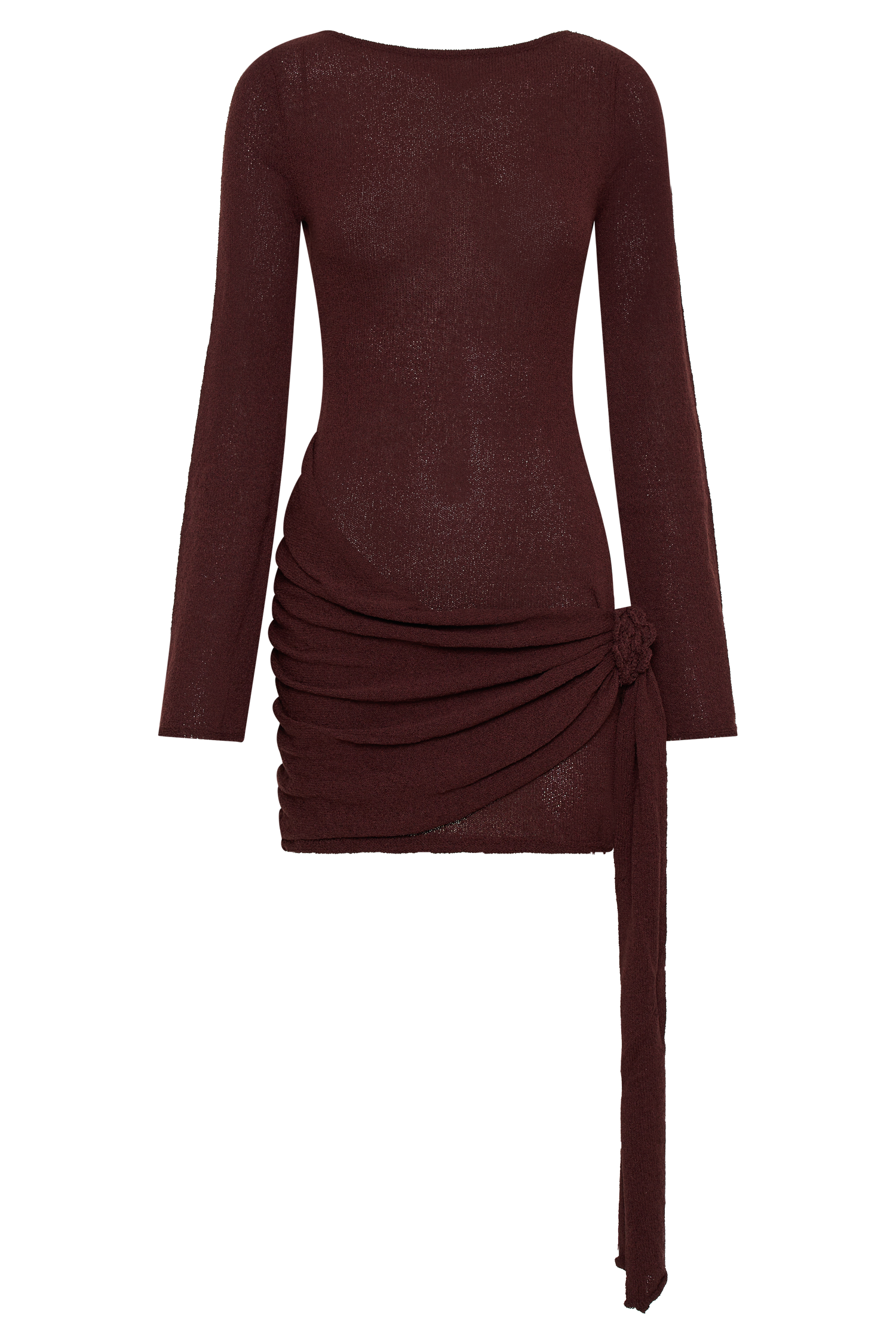 Liana Long Sleeve Knit Mini Dress - Plum