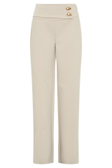 Lindie Straight Leg Suiting Pants - Sand