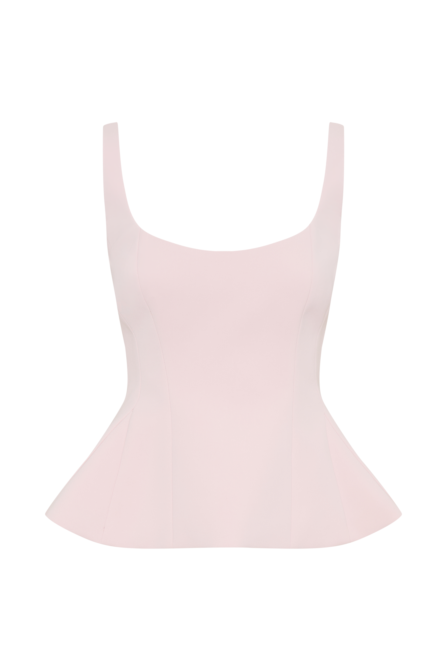 Korrie Suiting Peplum Top - Powder Pink