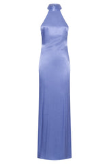 Claire Satin Drape Back Maxi Dress - Lavender