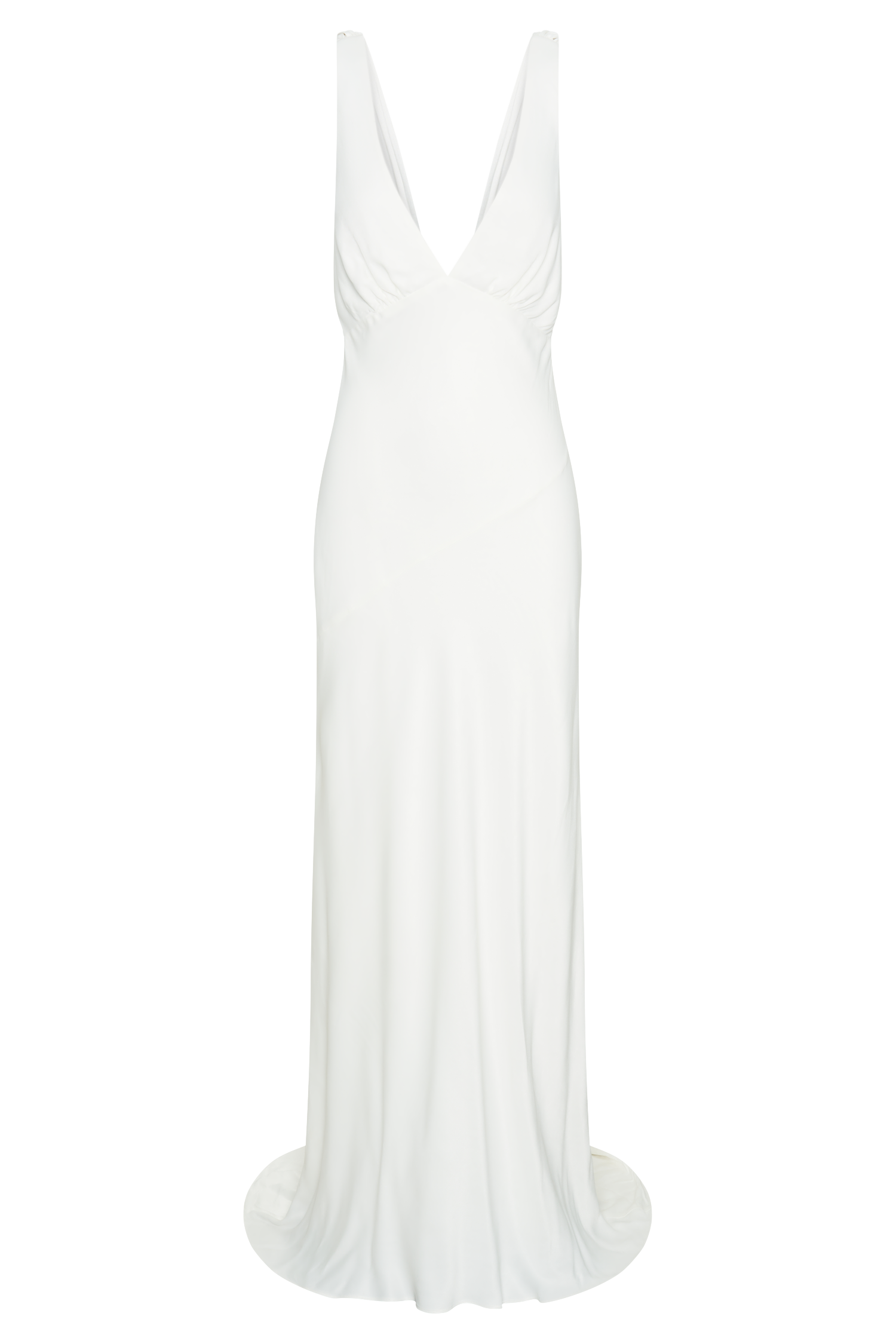 Amanza Maxi Dress With Cowl Back - White
