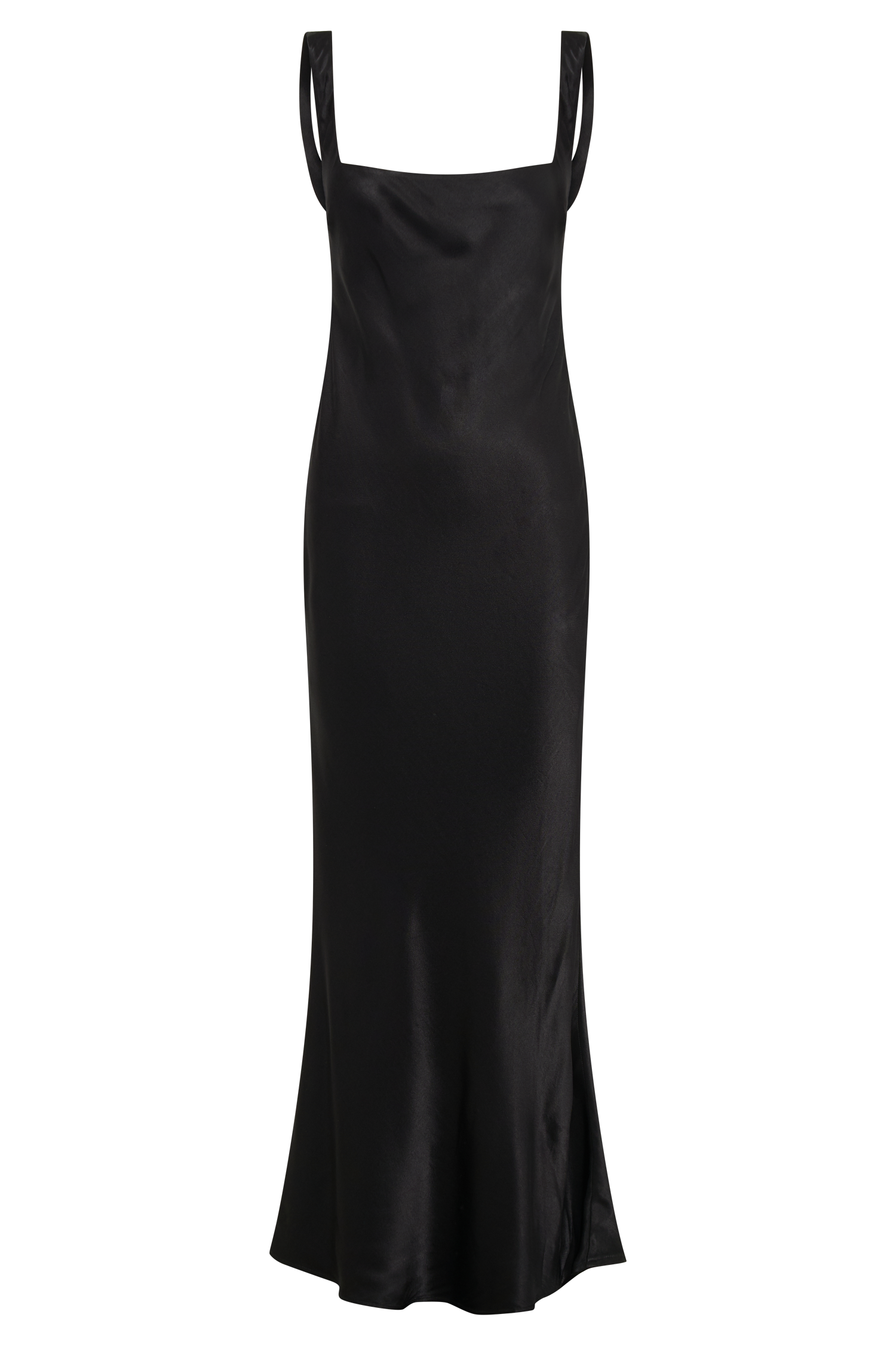 Ensley Satin Maxi Dress - Black