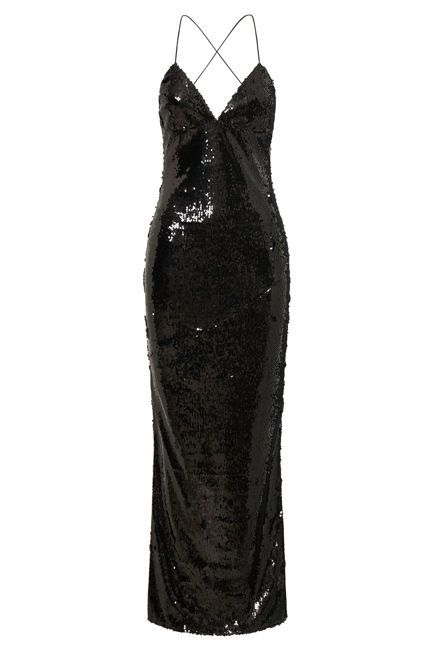 Gracie Sequin Maxi Dress - Black