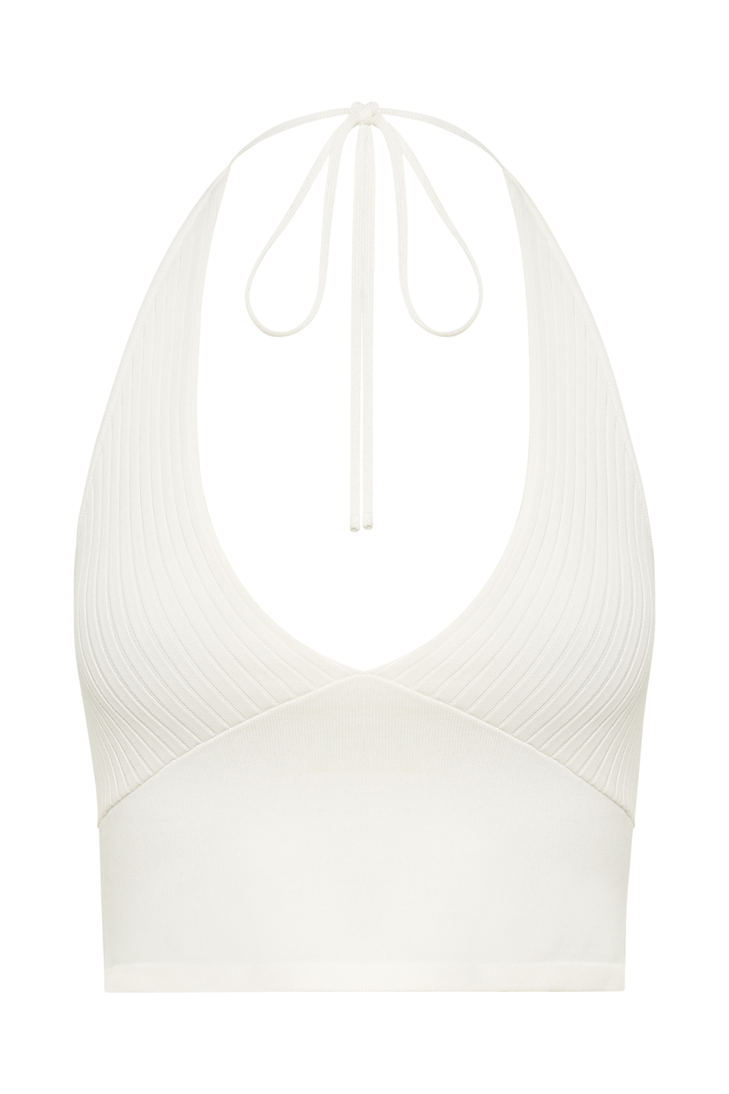 Darby Knit Halter Top - Ivory