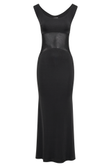 Desmond Slinky Maxi Dress With Diamante - Black