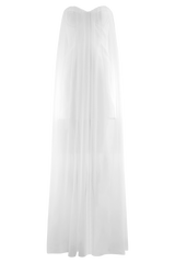 Bettany Chiffon Strapless Maxi Dress - White