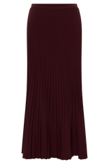 Twyla Pleated Suiting Maxi Skirt - Plum