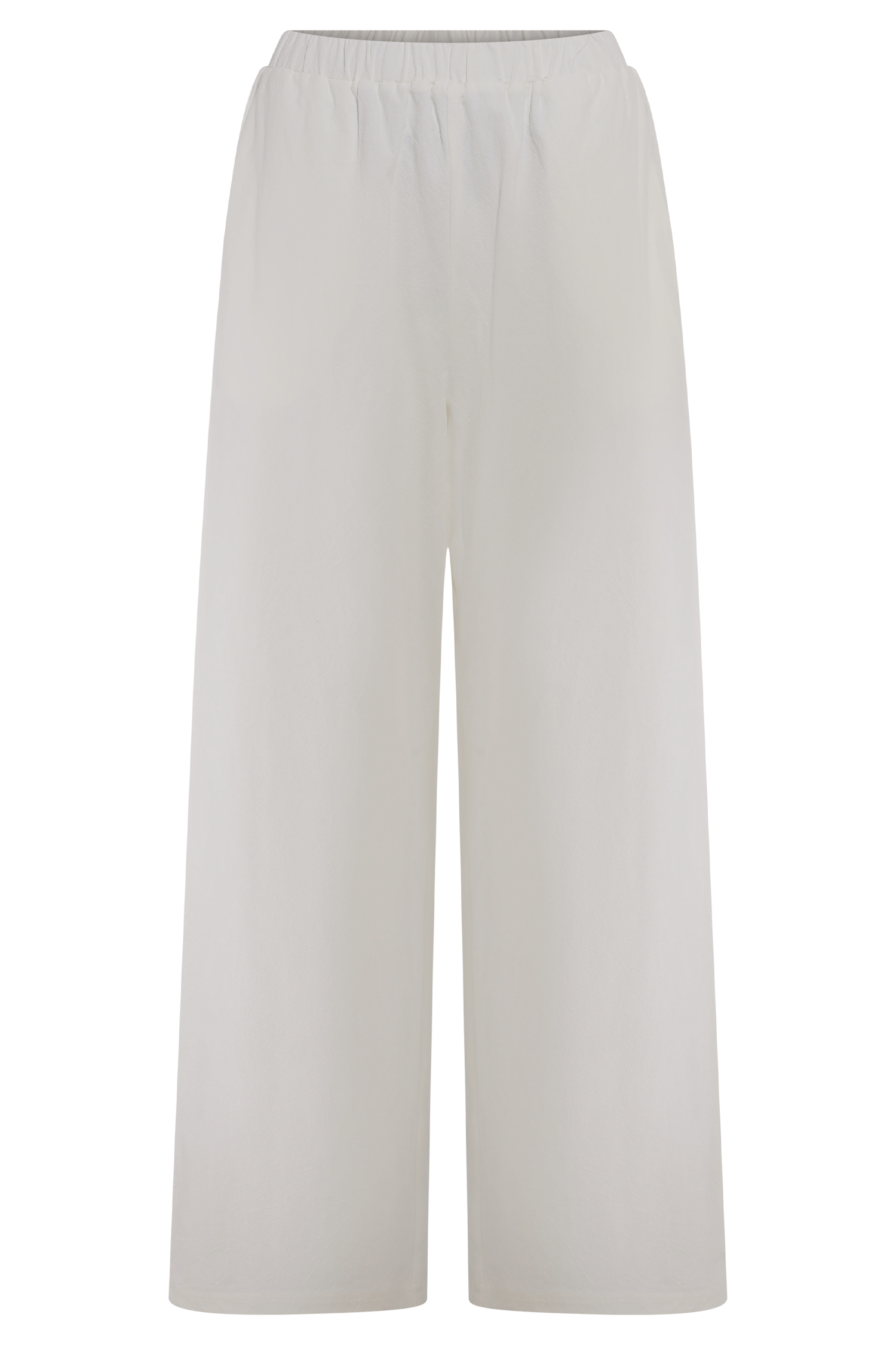 Campbell Cotton Wide Leg Pants - White