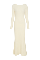 Emily Long Sleeve Knit Maxi Dress - Ivory Marle