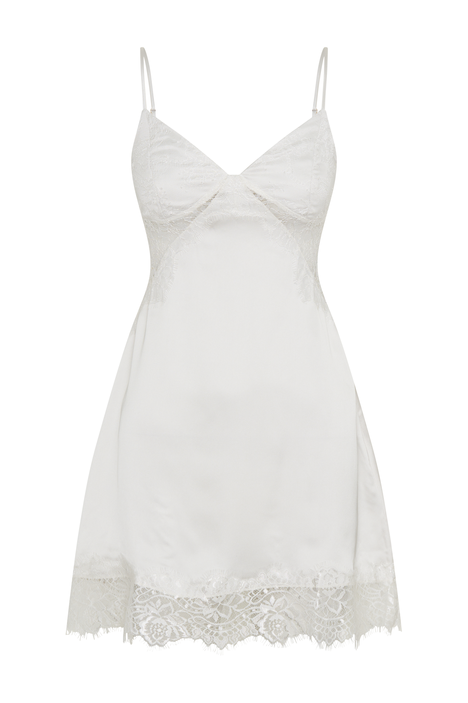 Emmett Lace Slip Dress - White