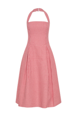 Juana Halter Midi Dress - Red Gingham