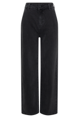 Roxy Wide Leg High Waist Denim Jeans - Washed Black