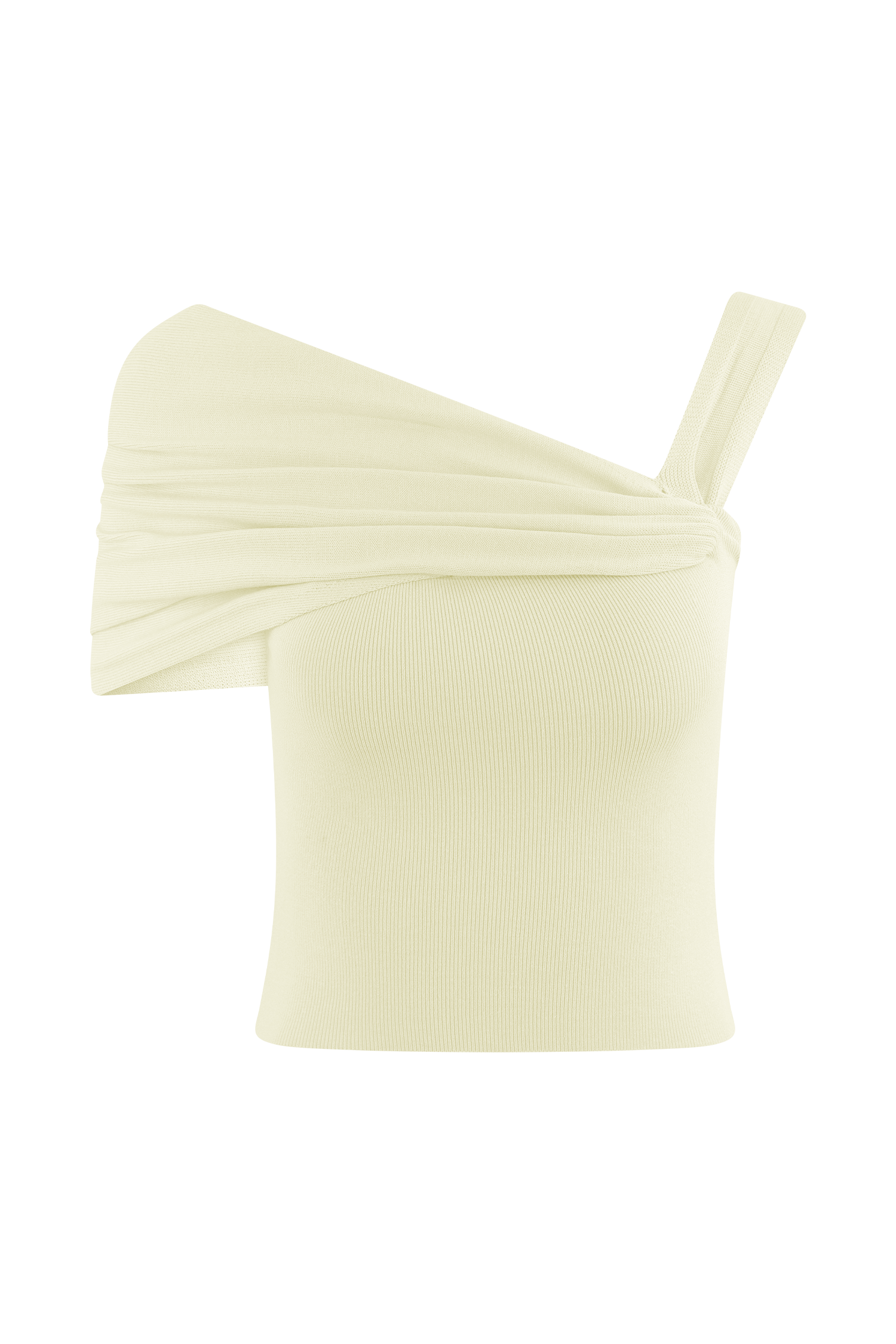 Irene Gathered Knit Top - Ivory