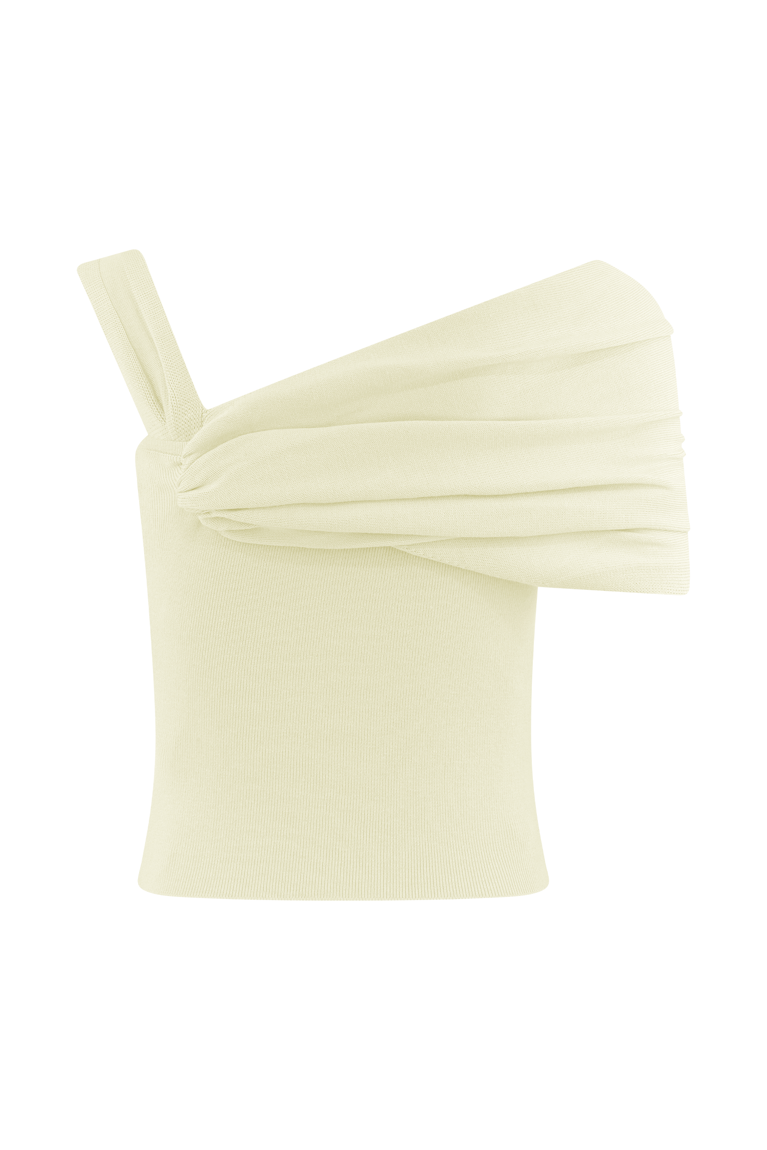 Irene Gathered Knit Top - Ivory