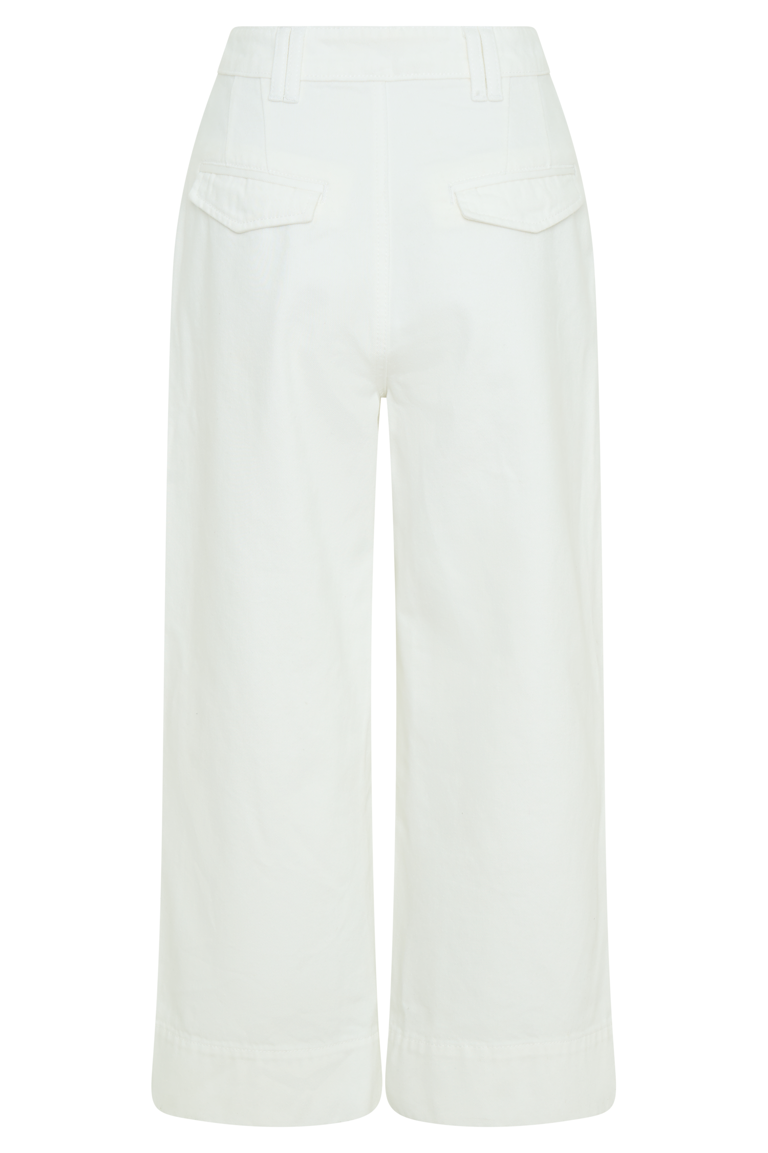 Kaitlyn Cropped Wide Leg Jeans - White