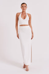 Darby Knit Halter Top - Ivory