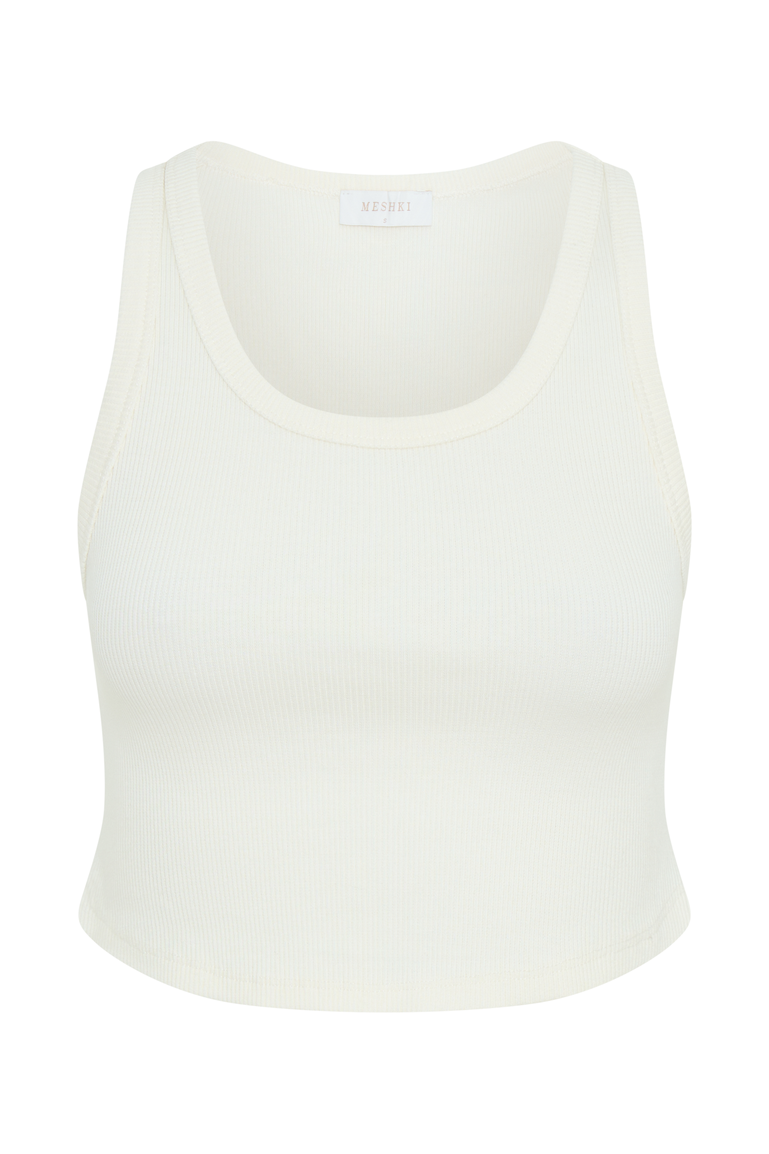 Morgana Ribbed Tank Top - White