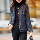 Small Fragrant Style Light Luxury Lady Lady Senior Sense Coat Long-Sleeved Autumn Winter Fashion New Women's Coarse Flowers. HZ1220