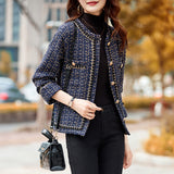 Small Fragrant Style Light Luxury Lady Lady Senior Sense Coat Long-Sleeved Autumn Winter Fashion New Women's Coarse Flowers. HZ1220
