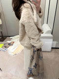 Big Collar Of Thousands Of Gold Sense High-End Wool Coat Thick Warm Coat Blouse Full Plush Autumn Winter New HZ1208
