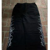 2025 New Popular Men's Broad Leg Pants Plus Side Print Series Of Teen Casual Trousers HZ1208