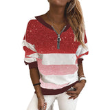 Autumn 2025 New Explosion Striped Digital Printing Long-Sleeved Half-String Loose Casual Dress Woman HZ1220