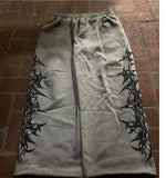 2025 New Popular Men's Broad Leg Pants Plus Side Print Series Of Teen Casual Trousers HZ1208