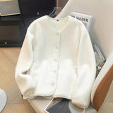 Autumn And Winter New Swaying Velvet Short Coat Women V-Neck Casual Thicken Warm Lamb Velvet Loose Coat Tide HZ1208