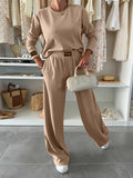 Women's Autumn And Winter Regular Model 2025 New High-Waisted Lady Narrow Version Of Casual Straight Pants Set HZ1208