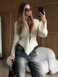 Light Luxury Irregular Knitted Cardigan Dress Women Warm Comfortable Fashion High-End Temperament Afternoon Tea HZ1208